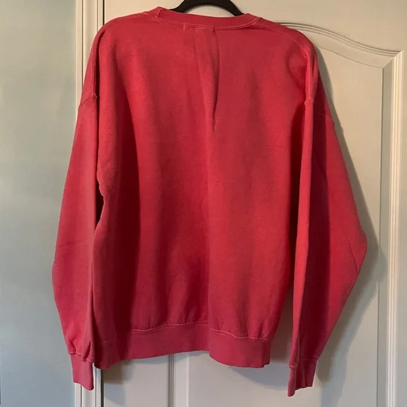 Project Social T Pink Oversized Sweatshirt With Yellow Happy Face Sz L/XL EUC - Picture 4 of 6